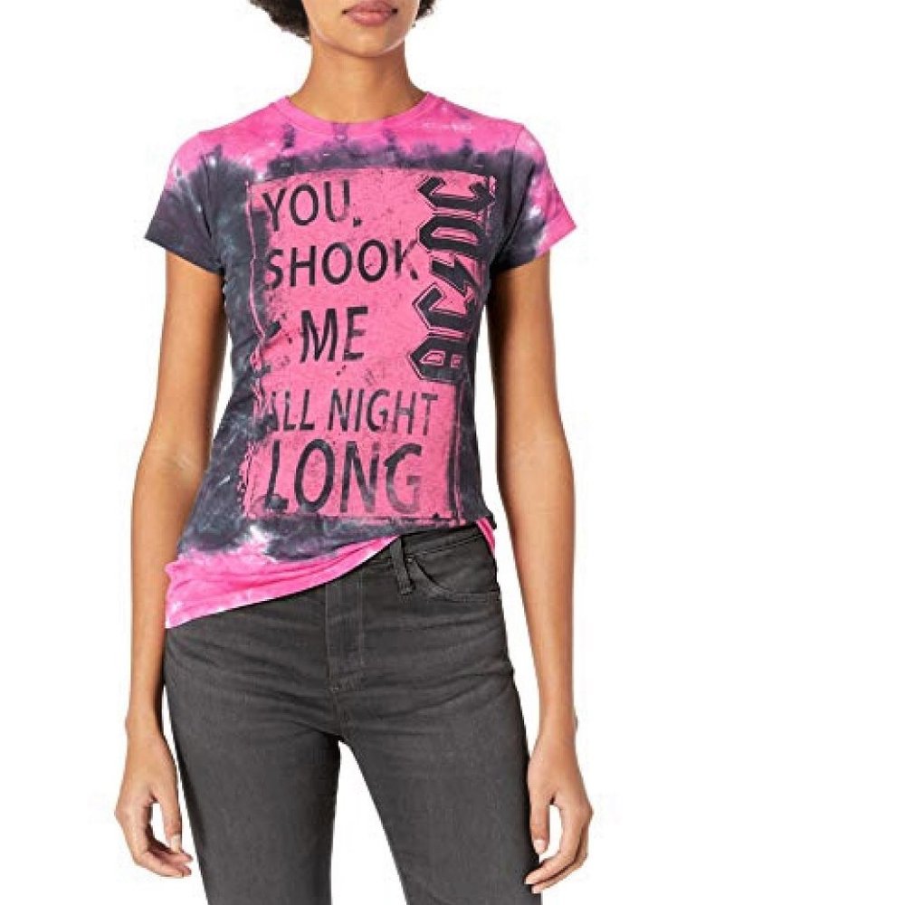 AC/DC You Shook Me All Nigh Long Liquid Blue rock Official Tee S NWT